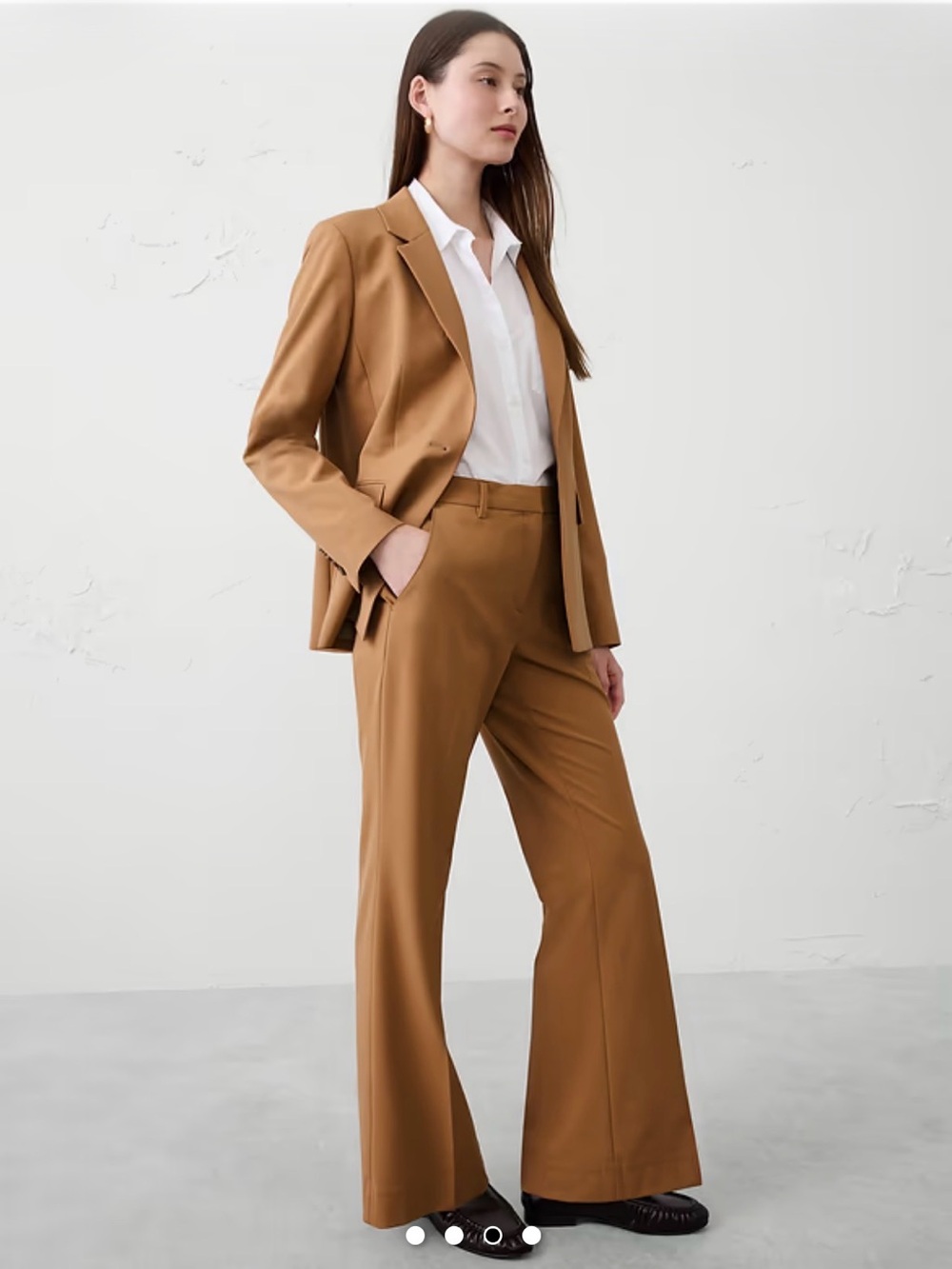 NWT Banana Republic Women’s Tailored Wide-Leg Pants in Camel, size S - Picture 6 of 6